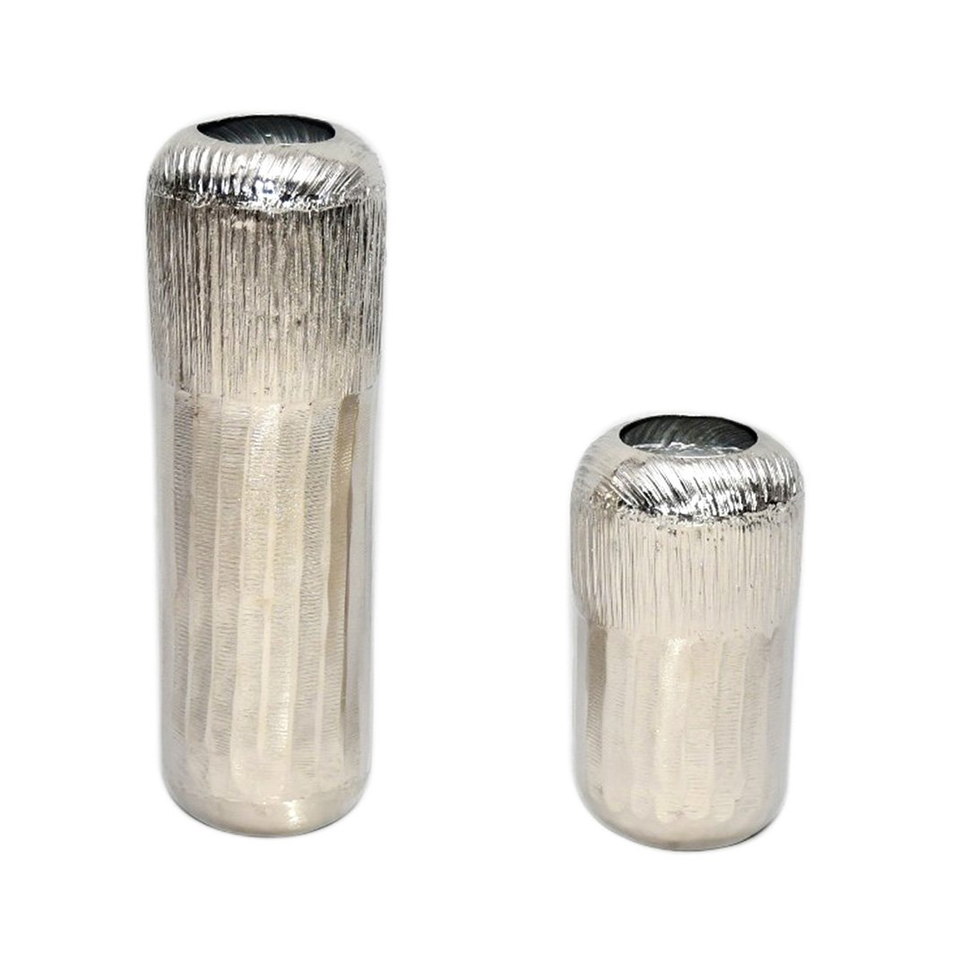 Nickel Engine-Turned Vase